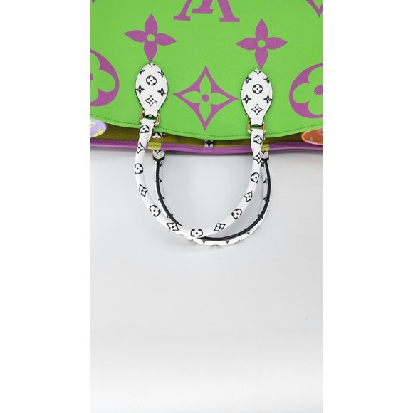 Louis Vuitton Onthego GM Giant Flower Limited Edition Purple Vert Monogram Tote - Picture 12 of 12